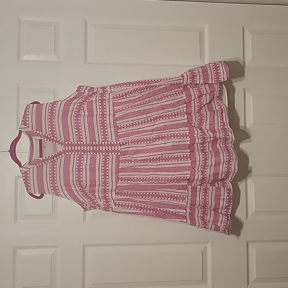 Signature by Robbie Bee 3x midi white and pink dress